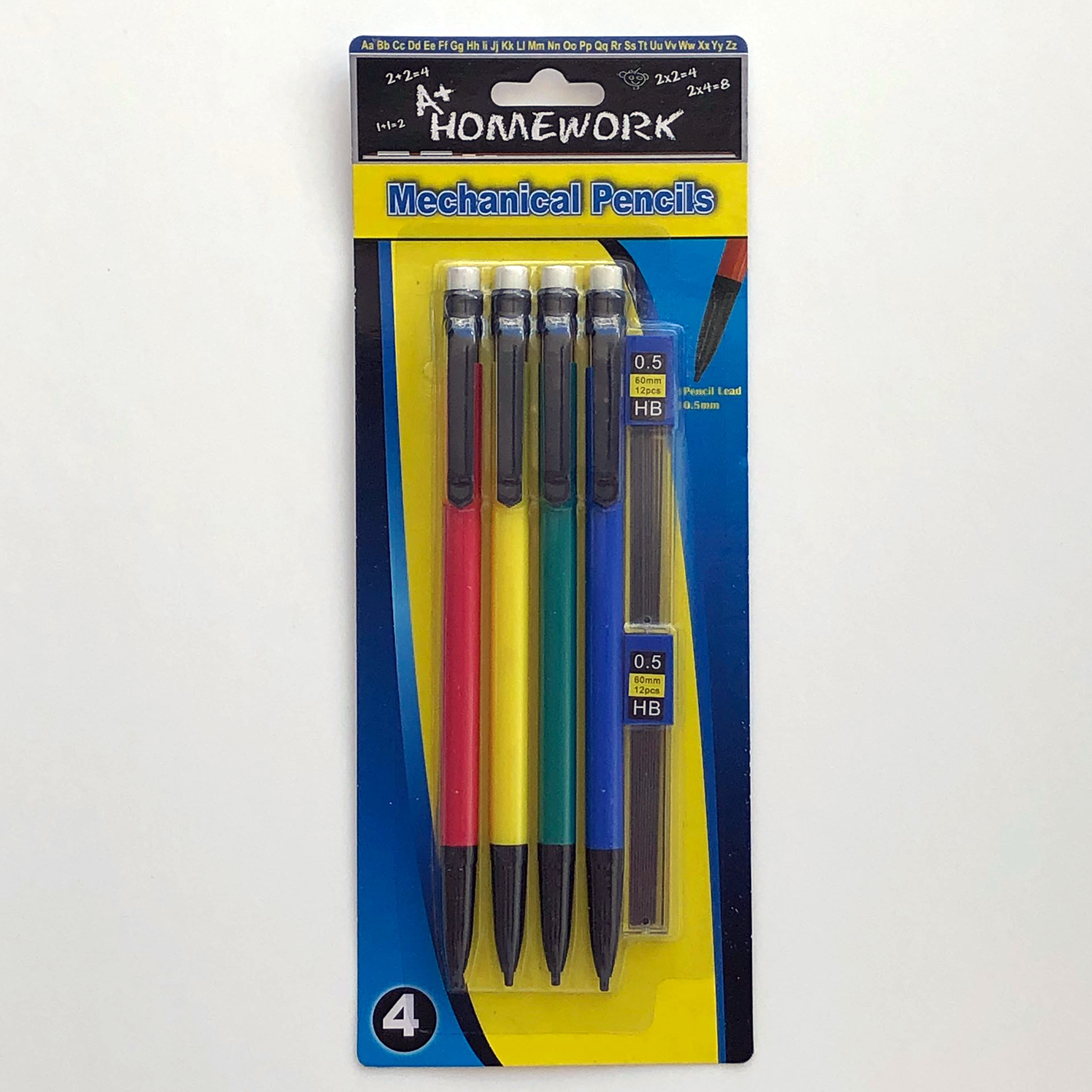 A Plus Homework • Lápiz mecánico 0.5mm (set de 4)